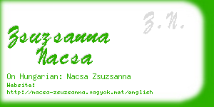 zsuzsanna nacsa business card